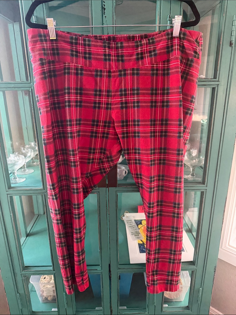 J. Crew Red Plaid Tartan Leggings